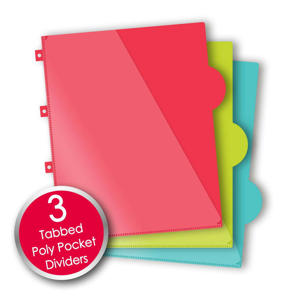 IQ+ iScholar 3-Subject Poly Cover Wirebound Notebook, College Ruled, 11 x 8.5 Inch, 150 Sheets