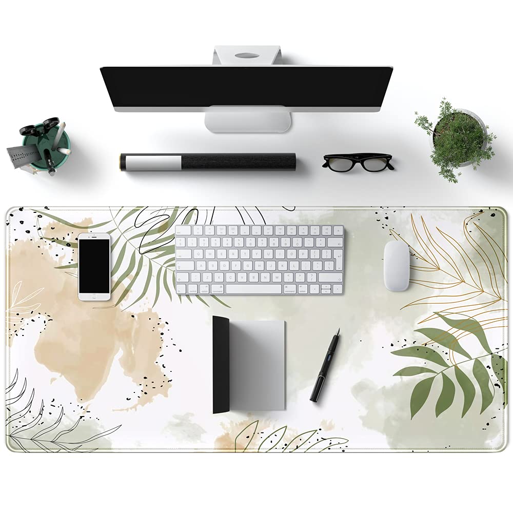 Keyboard mat Kawaii Mousepad Matcha Green Plant Abstract Accessories Desk pad Mouse mat for Desktop
