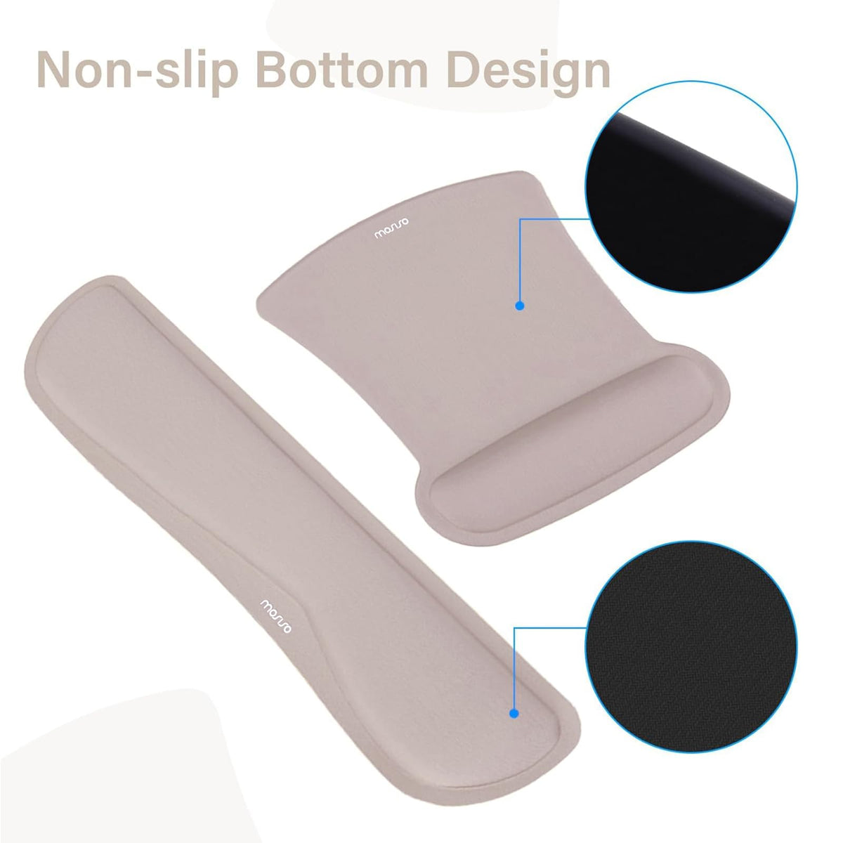 MOSISO Keyboard Mouse Pad Set, Large Gaming Mousepad&Keyboard Wrist Rest