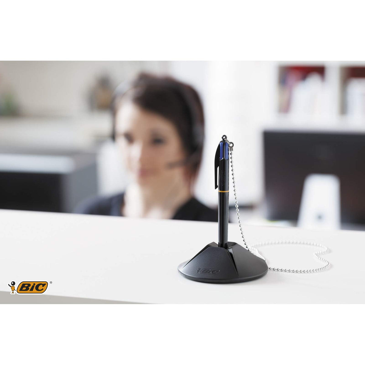 BIC 4 Colours Counter Pen Ballpoint Pen Blue 1 Box