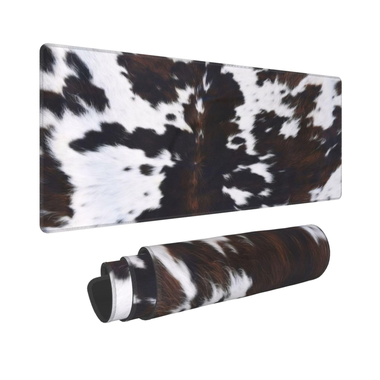 PPZCXWP Cowhide Print Mouse Pad 31.5x11.8 Large Faux Fur Desk Mat