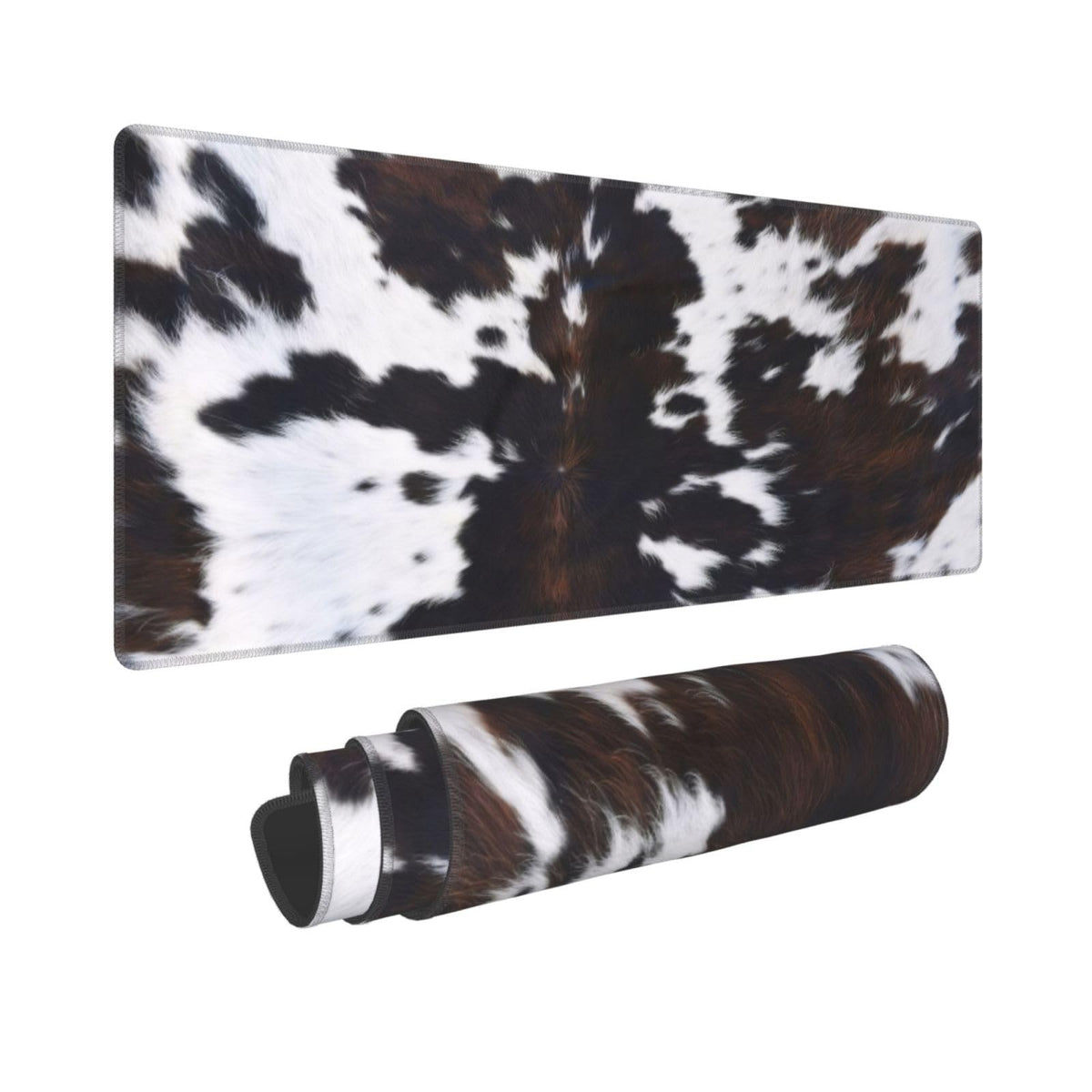 PPZCXWP Cowhide Print Mouse Pad 31.5x11.8 Large Faux Fur Desk Mat