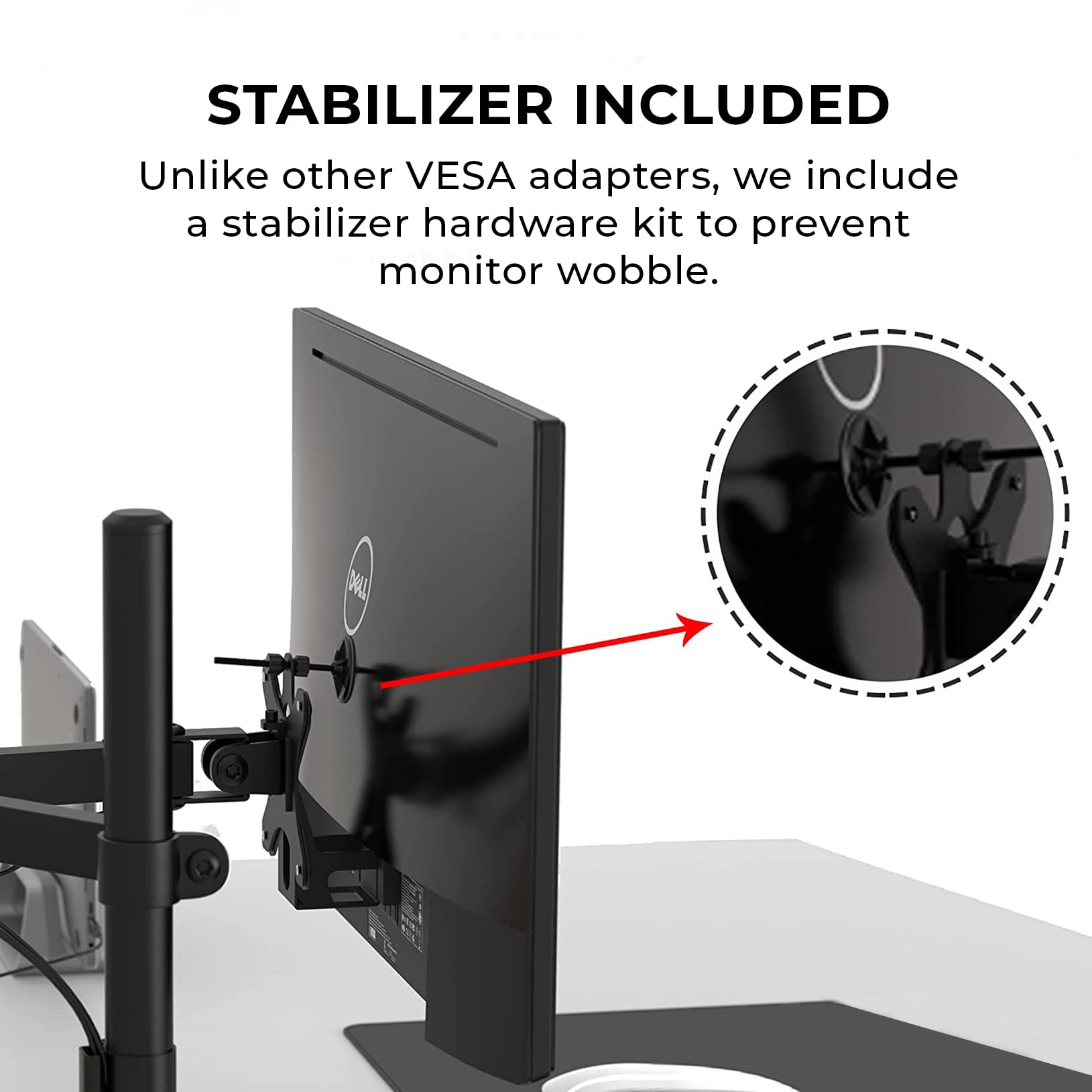 HumanCentric VESA Mount Adapter for Dell Monitors, 75x75 & 100x100mm