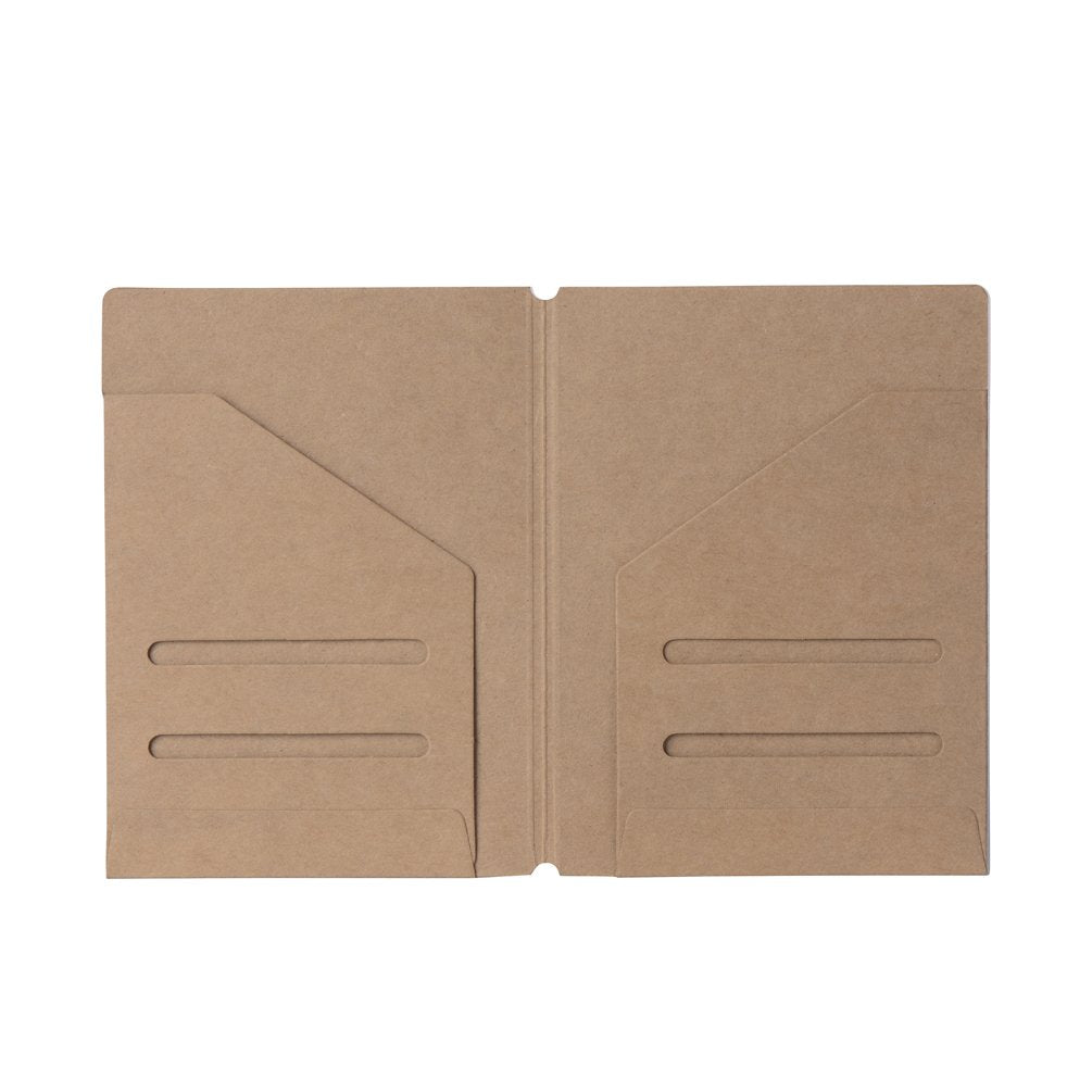 Zipper Case & Kraft Folder Refill Inserts for Passport Size Travelers Notebook, 3.5"x4.9"