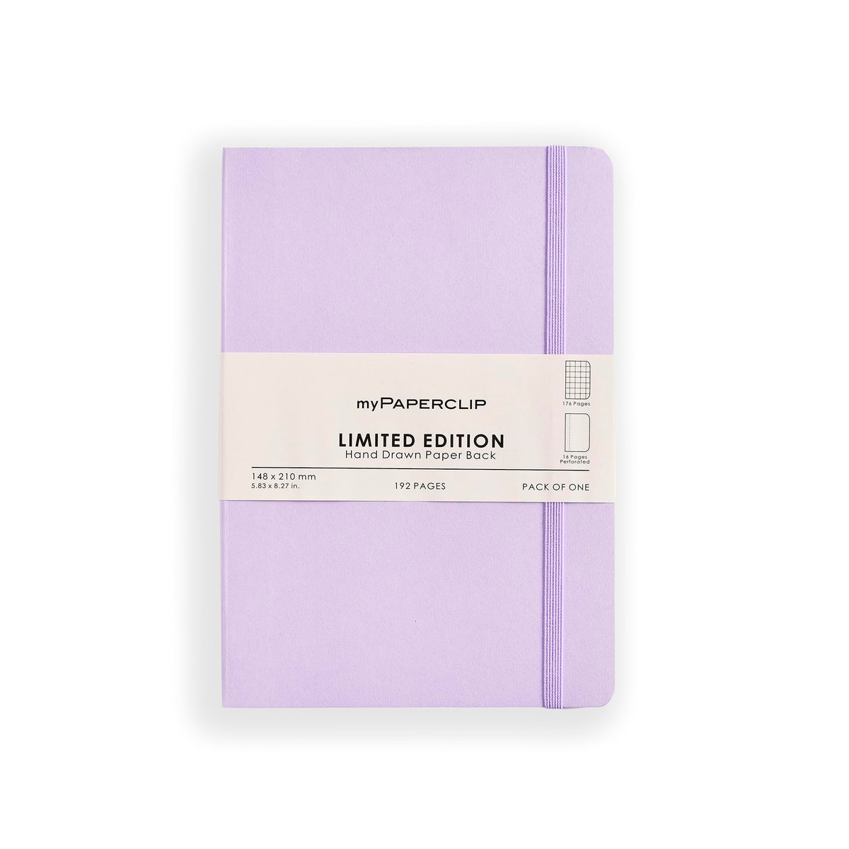 myPAPERCLIP Limited Edition A5 Checks/Square Grid Notebook | 192 Pages, 100 GSM, Soft Cover, A5