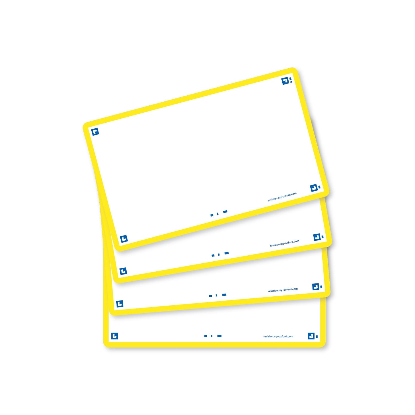 Flash Cards by Oxford, Blank with Yellow Frame, Pack of 80 Cards, 7.5x12.5cm Size 400133895