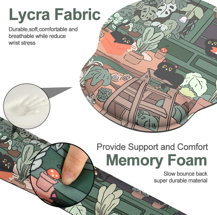 Ergonomic Mouse Pad with Wrist Rest and Keyboard Wrist Rest, Mousepad