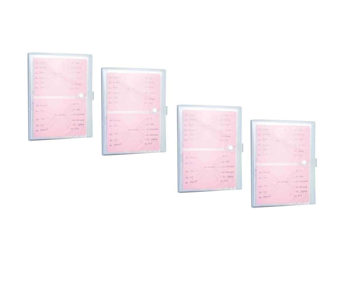 YOAVIP 4x6 Index Cards Clear Plastic Holder Organizer Pouches Book Binder 40 Page Hold 160 Cards 4