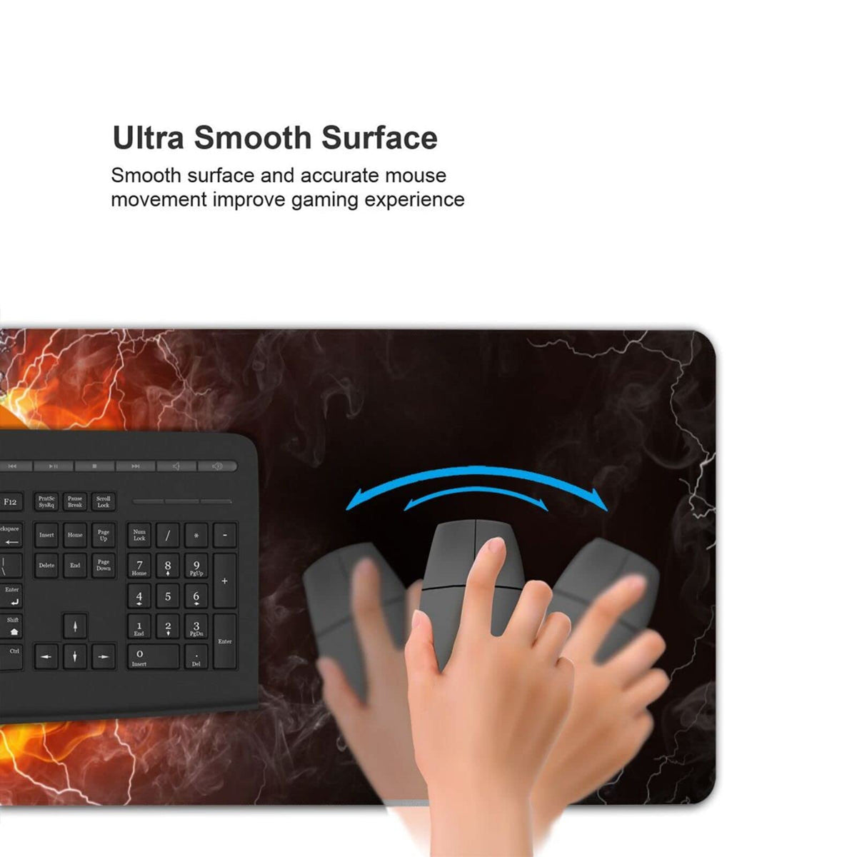 ZTHLL Desk Mat,Basketball Fire and Water Gaming Mouse Pad,XXL Extended Mouse Pad Mat for