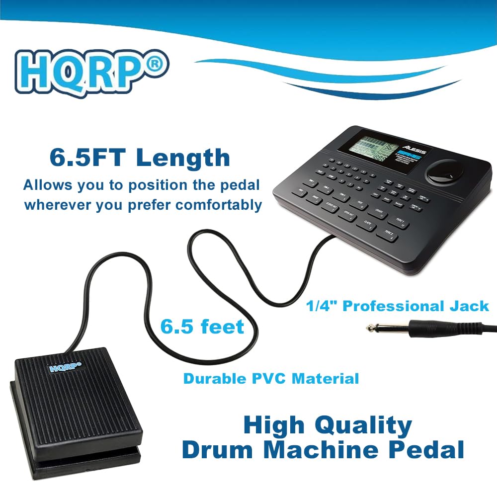 HQRP Foot Switch Compatible with Alesis SR-16 SR-18 Roland CR-1000 Drum Machine DP-2 Damper Sustain