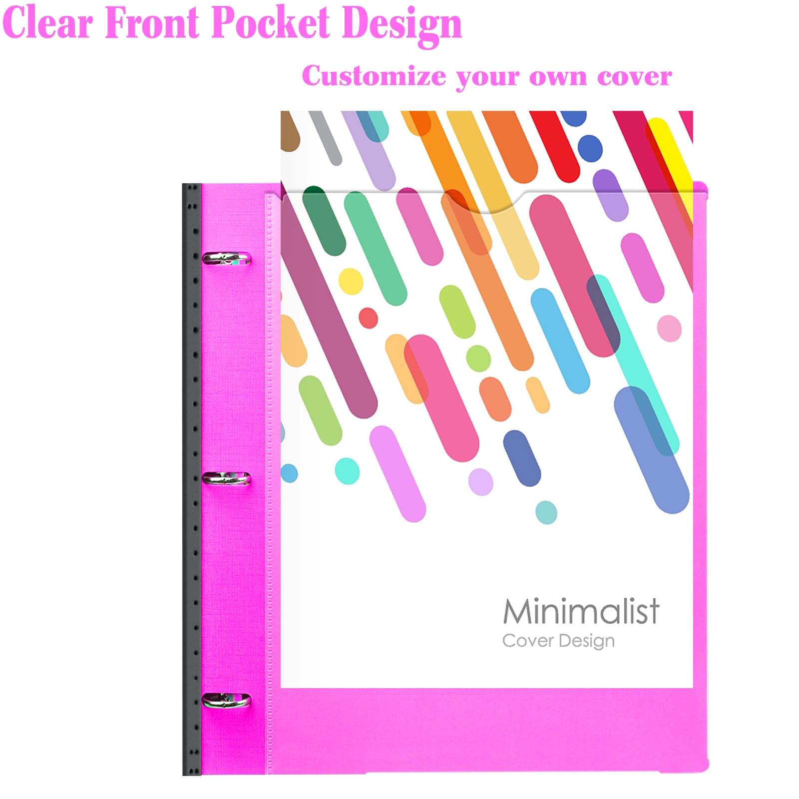 INFUN All-in-one Telescoping Binder Notebook- 2PCS, Refillable 3 Ring Notebook Binder with 1