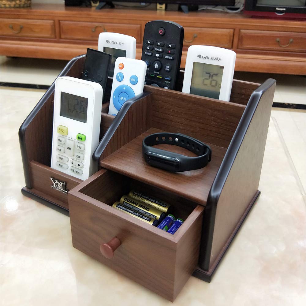 YCL YUCHUNLIN Wooden desk organizer with Drawer,Multifunctional Office & Home Storage Organizer as