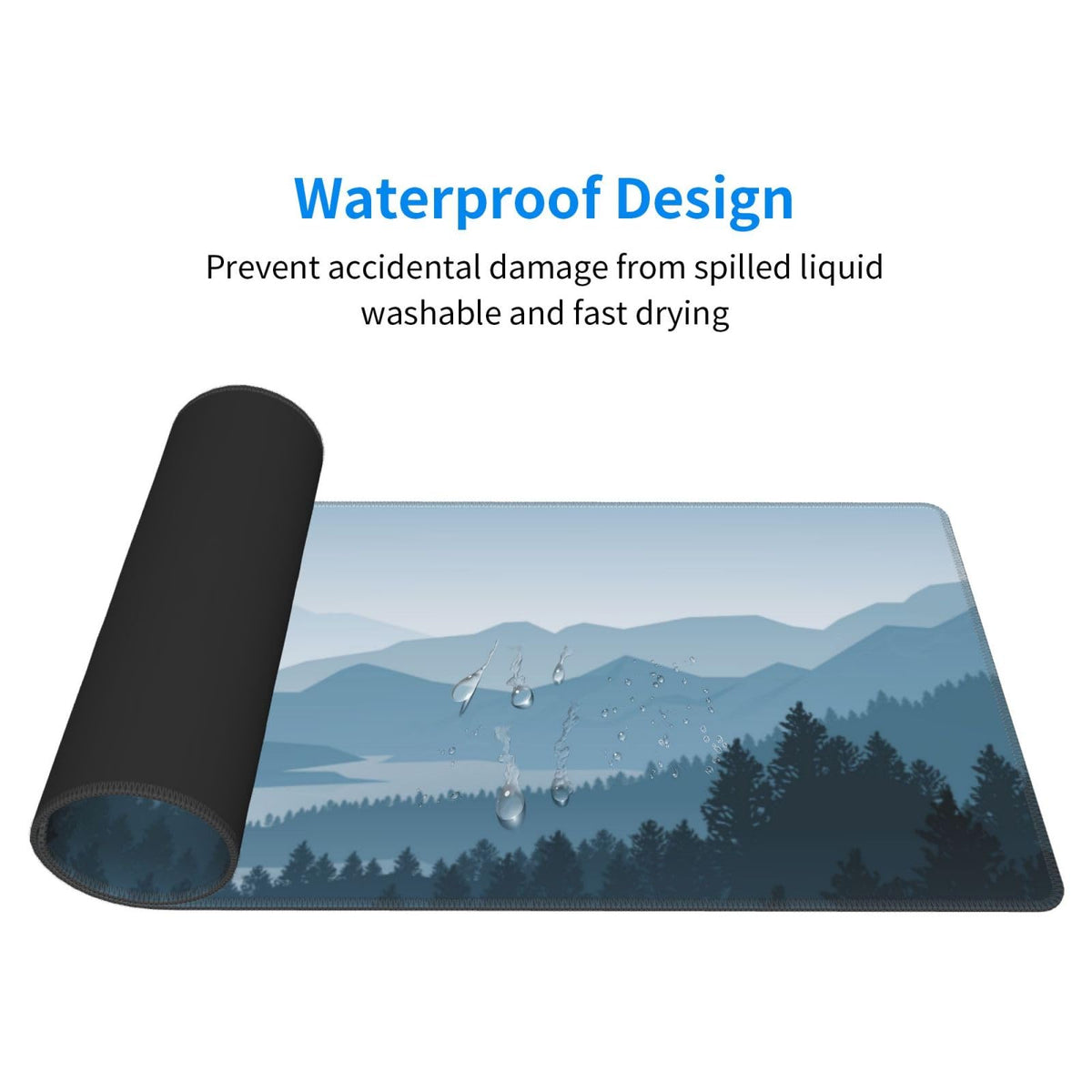 Mountain Gaming Mouse Pad Large Long Extended Pads Big Mousepad Extended Large Non-Slip Rubber Base