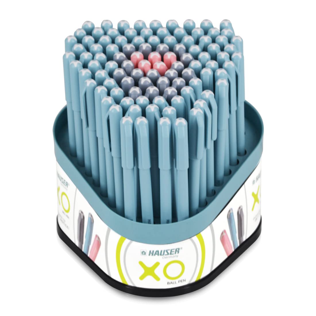Hauser XO Ball Pen Box Stand Pack | Tip Size 0.7 mm | Comfortable Grip With Smudge Free Writing |