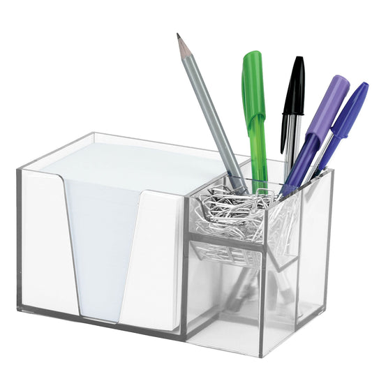 Acrimet Desktop Organizer Pencil, Pen, Paper, Clip, Caddy Holder (Plastic) (White Paper Included)