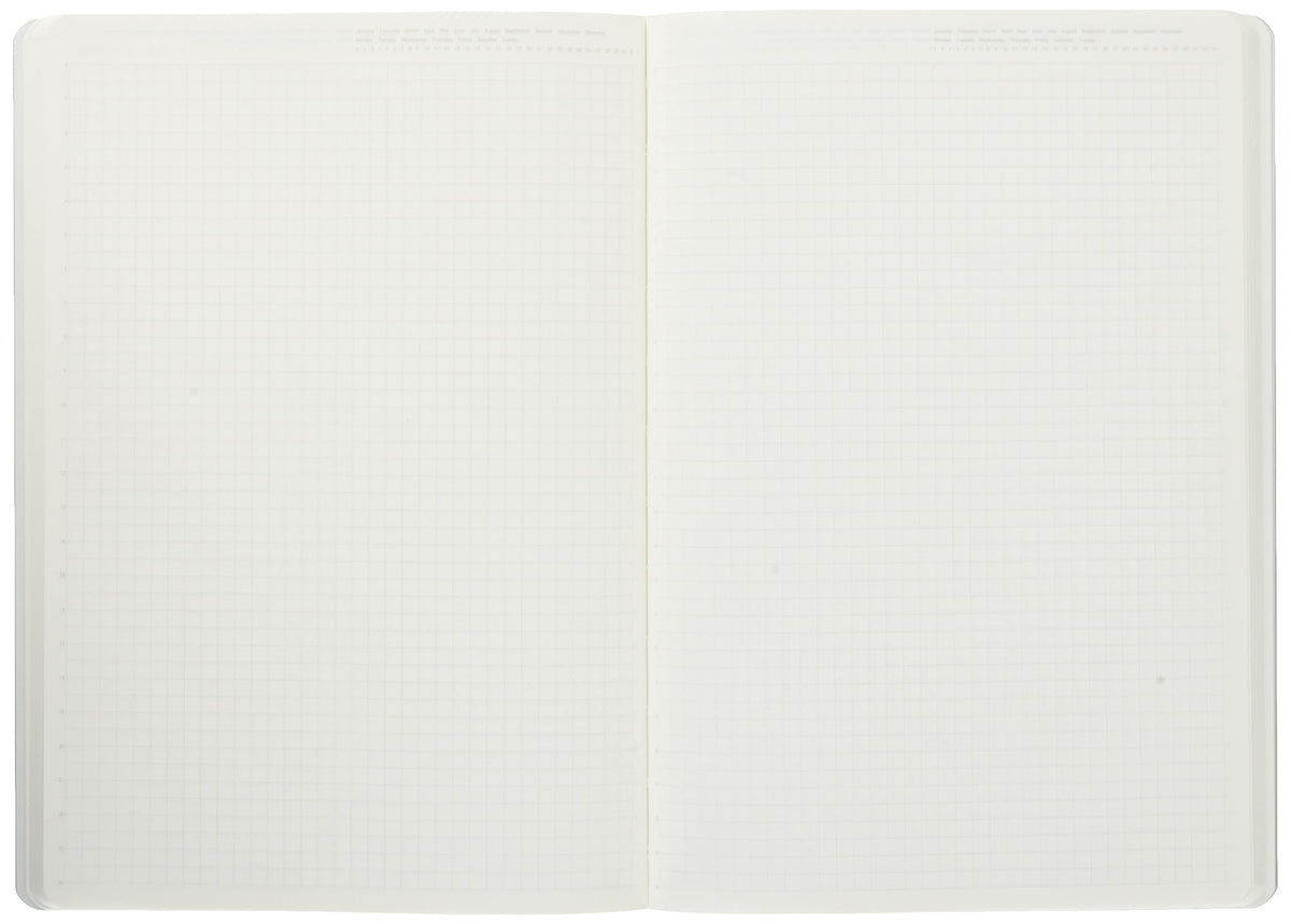 Nitoms S4108 STALOGY Notebook, A5, Squared, 1/2 Ear, Black