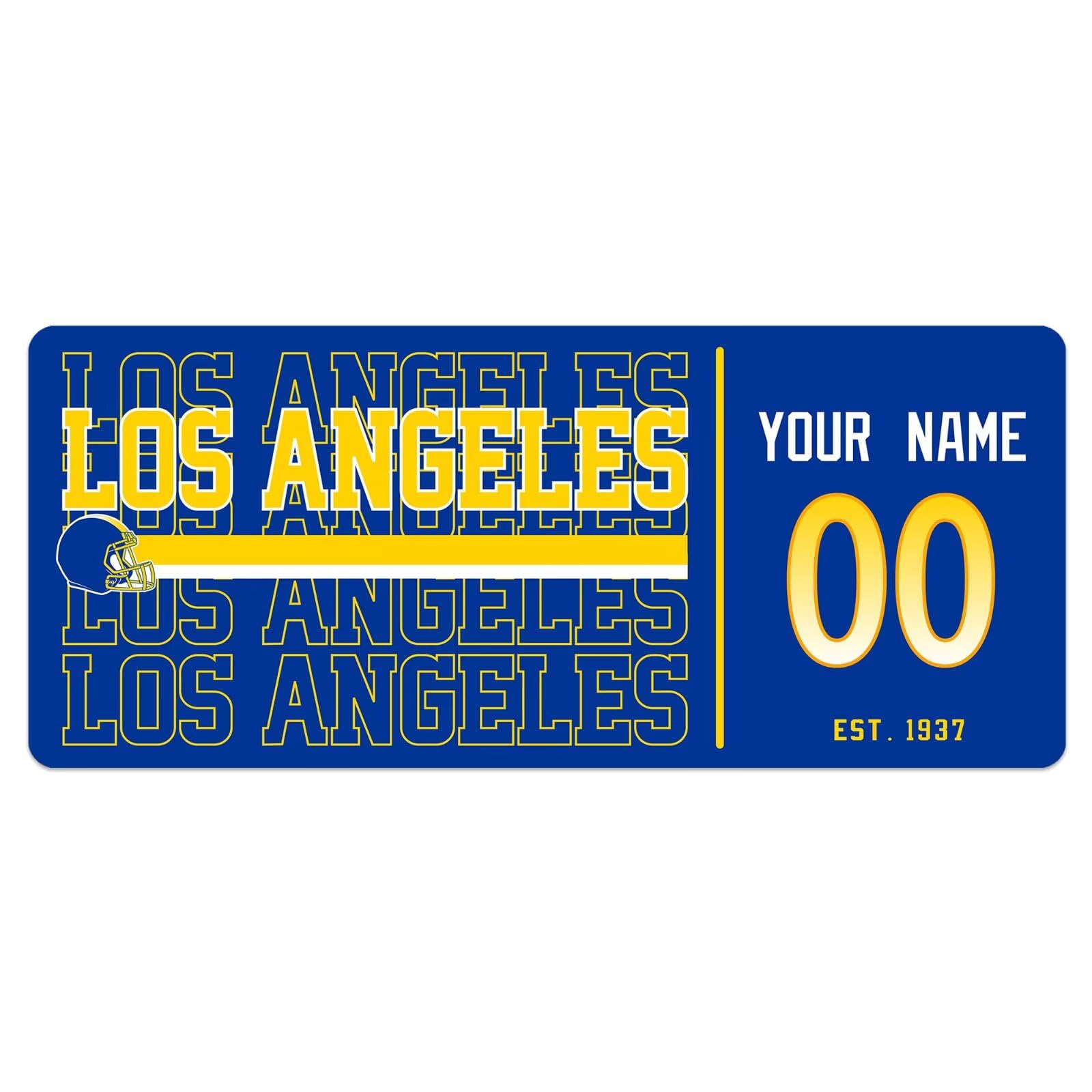 ANTKING Los Angeles R Mouse Pad Custom Name and Number Desk Pad for Men Women Youth Gifts