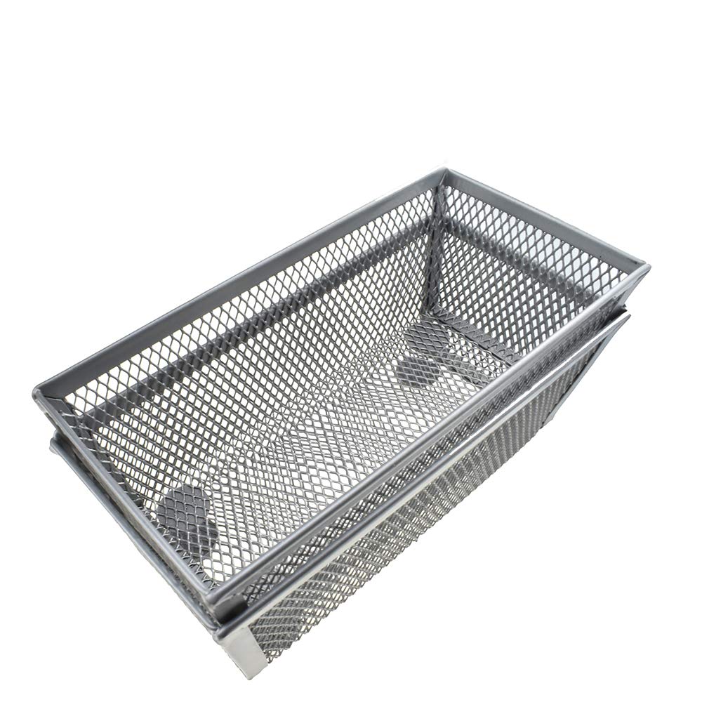 HAHIYO Stackable Mesh Tray Cup 6 x 3 x 2 inches Sturdy Container for Desk Drawer Organizer