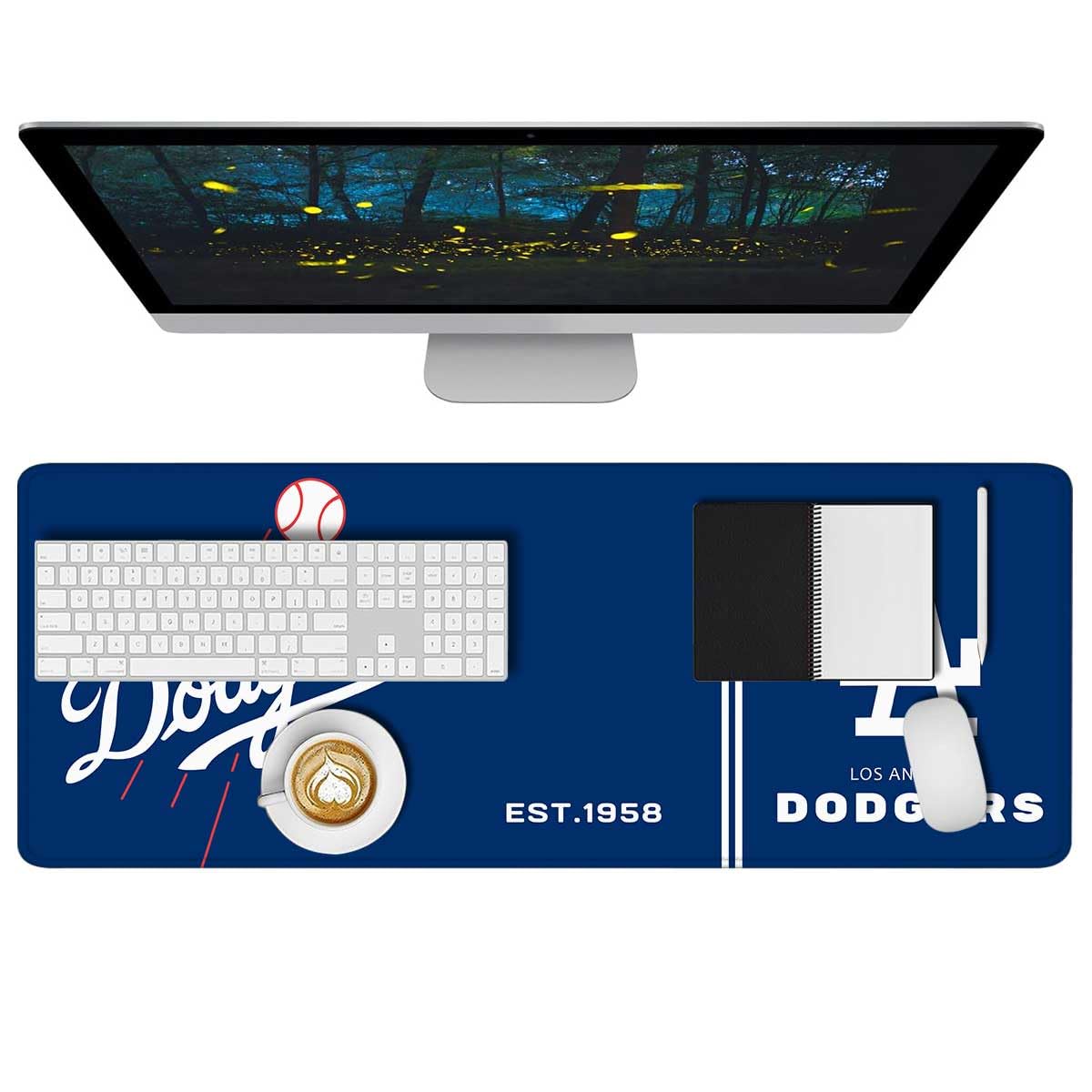 Baseball Mouse Pad Extended Large Gaming Desk Pad 31.5 x 11.8 Inch, XL Mousepad Topographic Mouse
