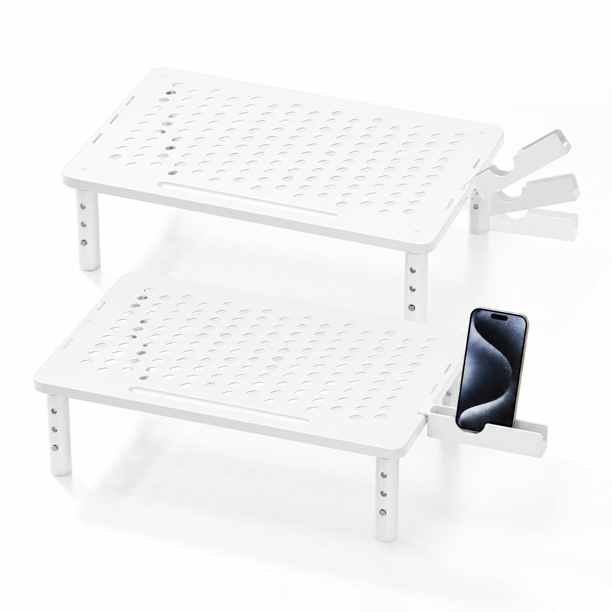 Canyora Computer Monitor Stand Riser for Desk, 3 Height Adjustable PC Laptop TV Desktop Monitor