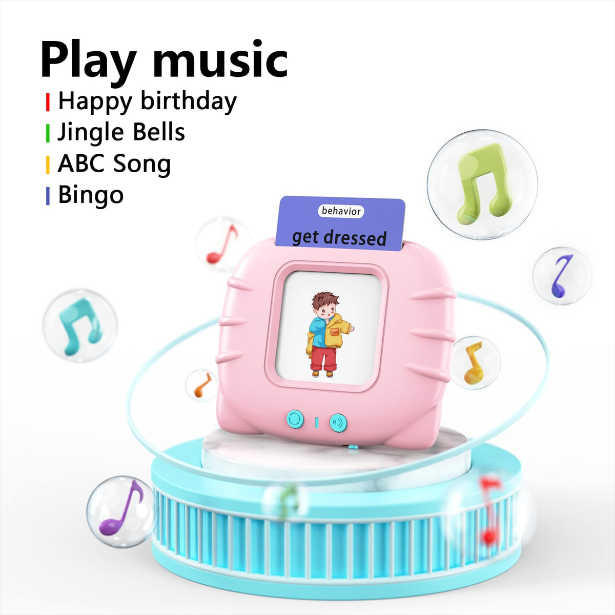 Lapare Audible Flash Cards Toys for Toddlers 2 3 4 5 6, Learn ABC Letters, Numbers