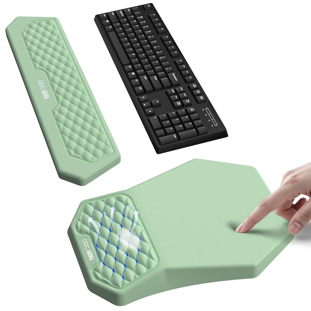 Ergonomic Mouse Pad with Wrist Rest & Keyboard Wrist Rest Support Set