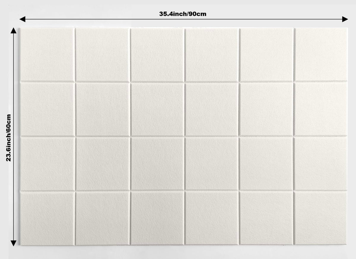 DECORITA Cork Board 24 x36 Alternative - 6 Pack Felt Wall Tiles with Safe Removable Adhesive Tabs