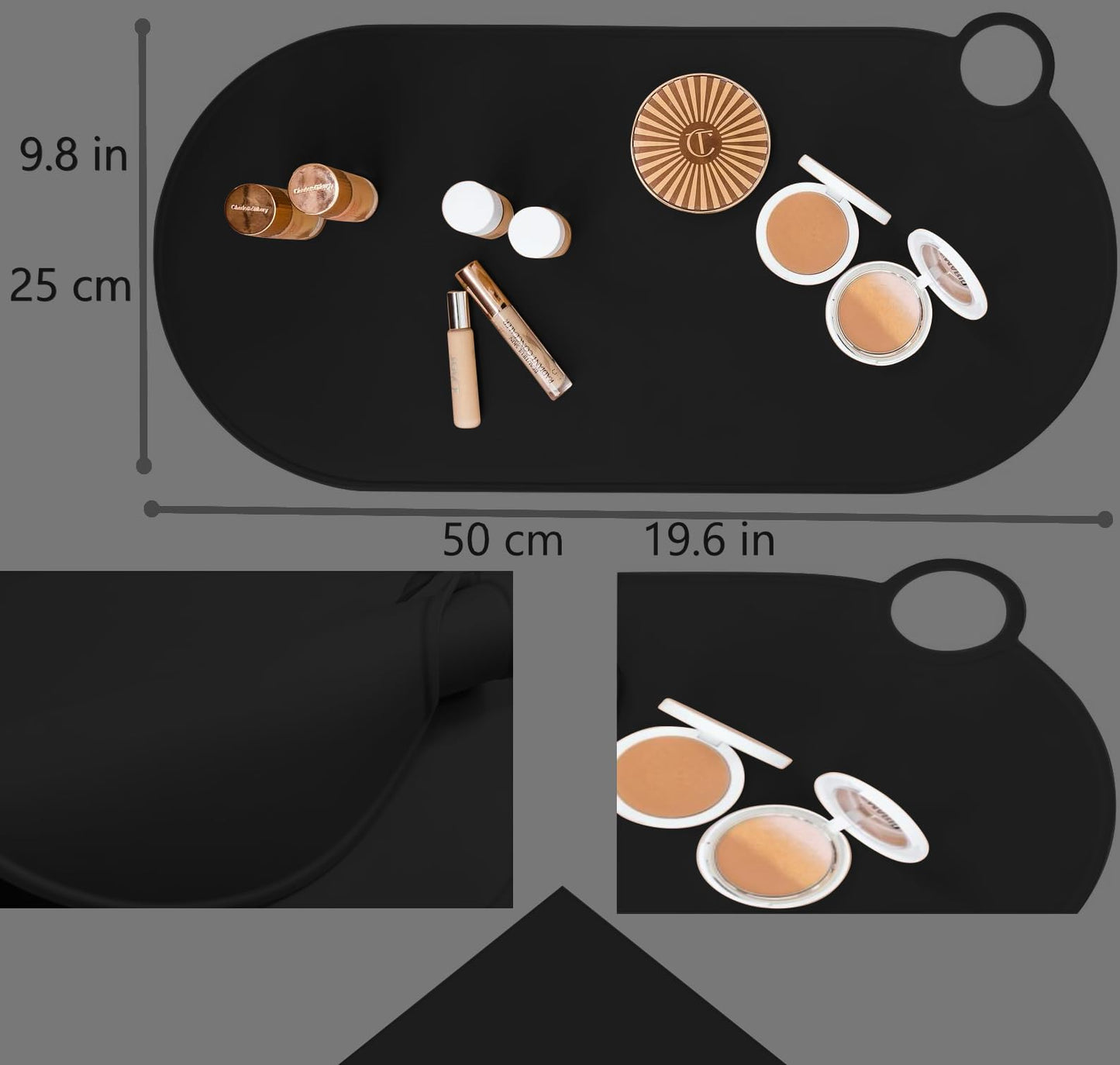 Durable Silicone Vanity Makeup Mat - Heat Resistant, Portable, and Protective | Perfect for Travel