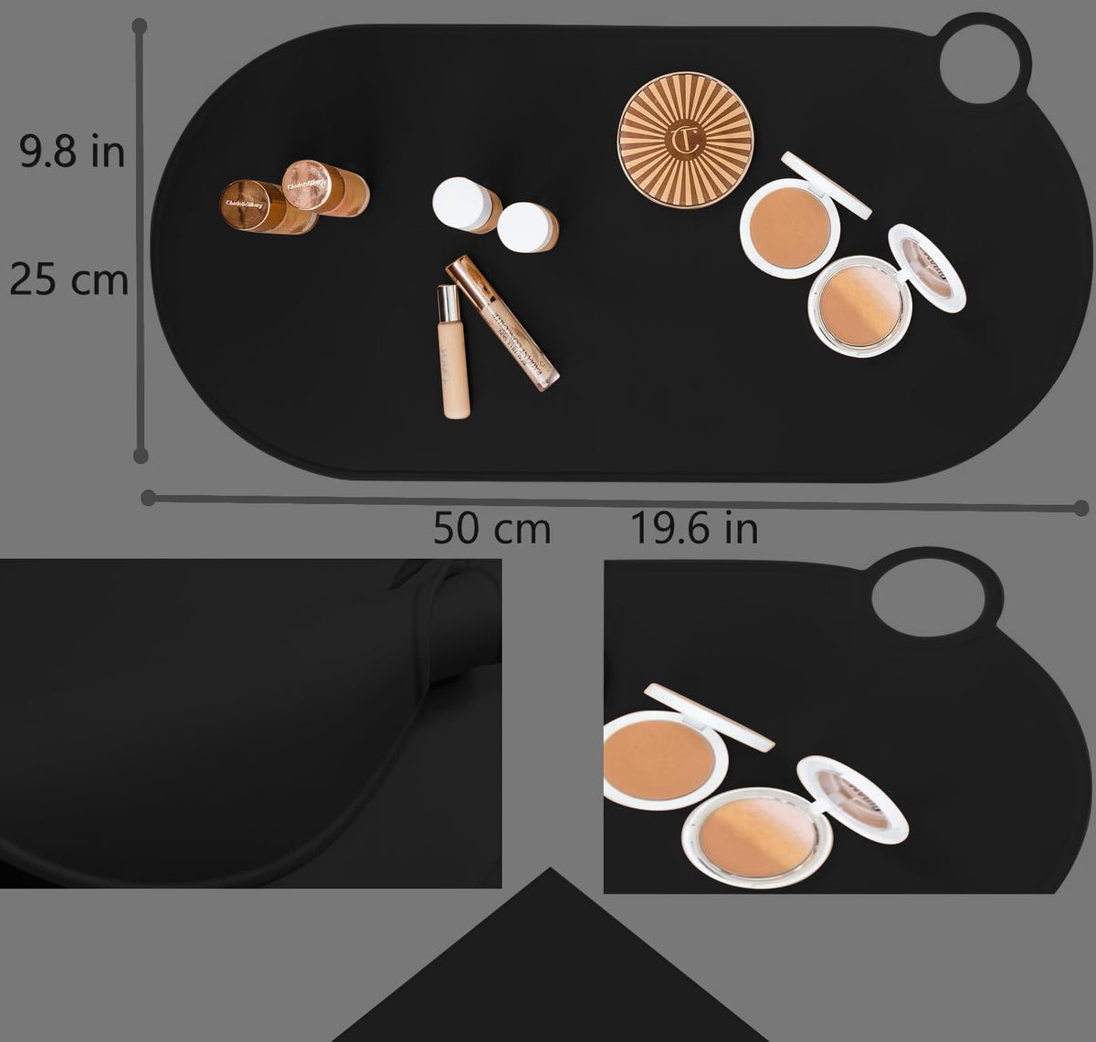 Durable Silicone Vanity Makeup Mat - Heat Resistant, Portable, and Protective | Perfect for Travel
