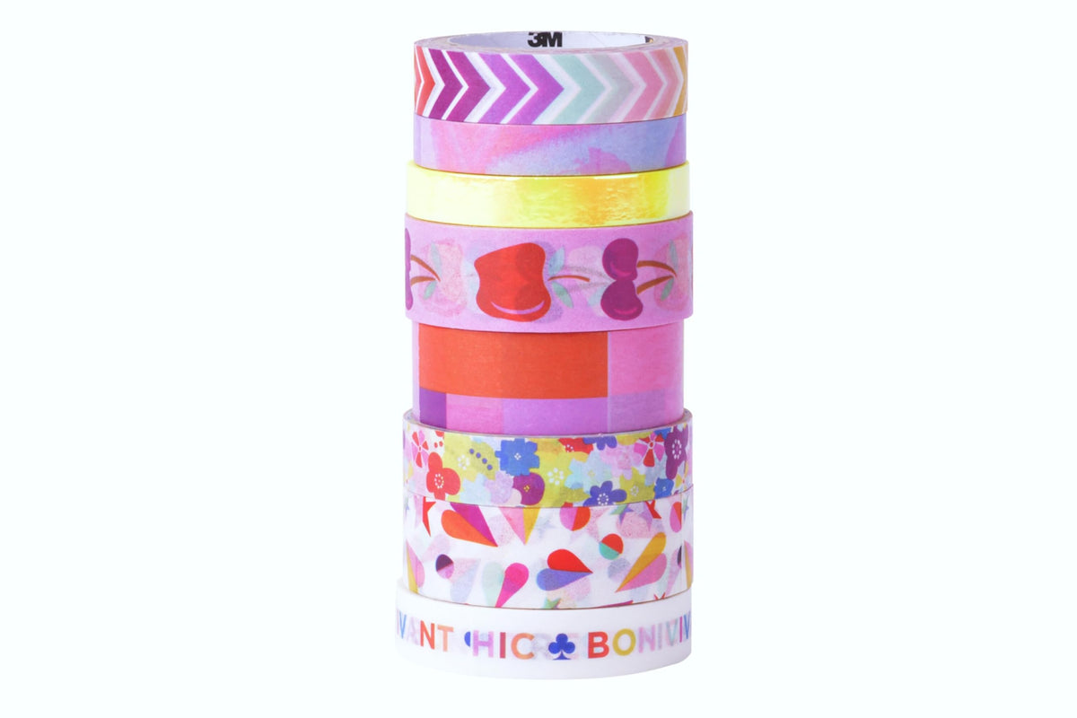 Scotch Expressions Washi Tape, 8 Rolls, Assorted Sizes & Colors