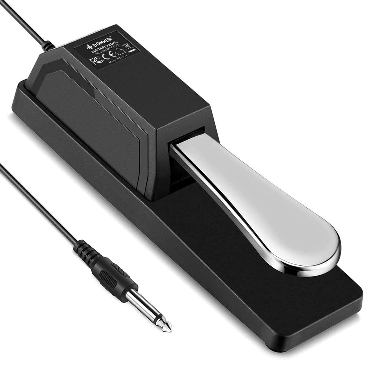 Donner DSP-003 Sustain Pedal, Universal Keyboard Piano Pedal for Digital Piano/MIDI