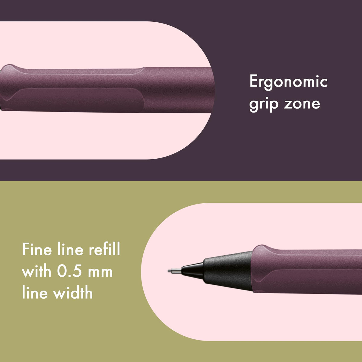 LAMY safari scarlet - Mechanical Pencil with ergonomic grip & body made of robust ASA plastic