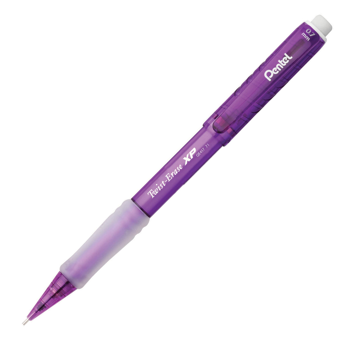 Pentel Twist Erase EXPRESS Automatic Pencil, 0.7mm Lead Size, Violet Barrel, Box of 12 (QE417V)
