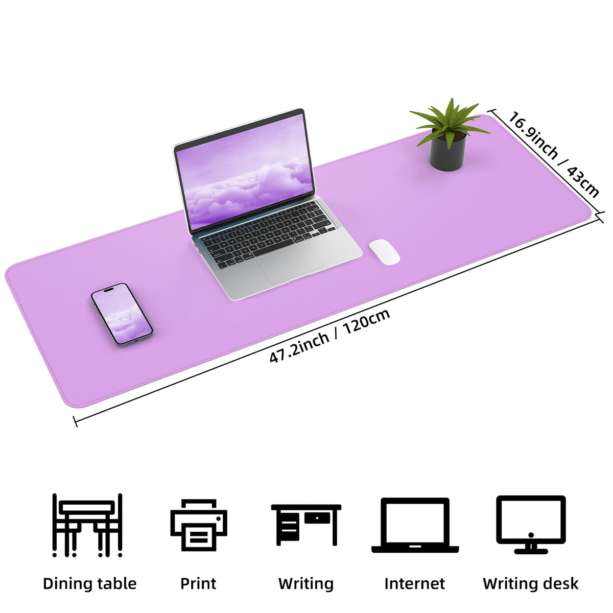 AFIING Leather Desk Pad Protector, Large Desk Mat with Natural Cork & PU Leather, Mouse Pad