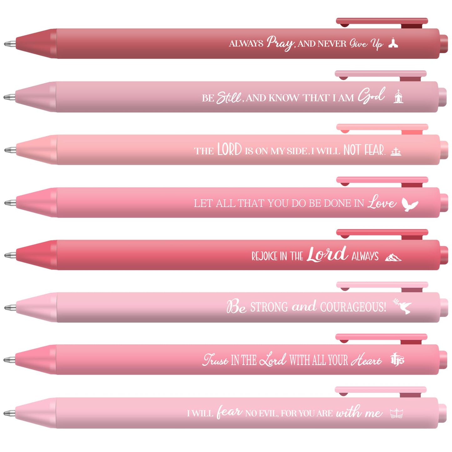 Sayglossy 80 Pcs Bible Verse Pens Christian Ballpoint Pens Inspirational Quotes Writing Tool Small