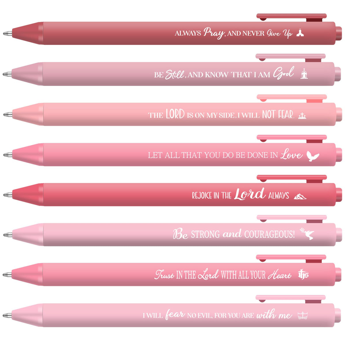 Sayglossy 80 Pcs Bible Verse Pens Christian Ballpoint Pens Inspirational Quotes Writing Tool Small