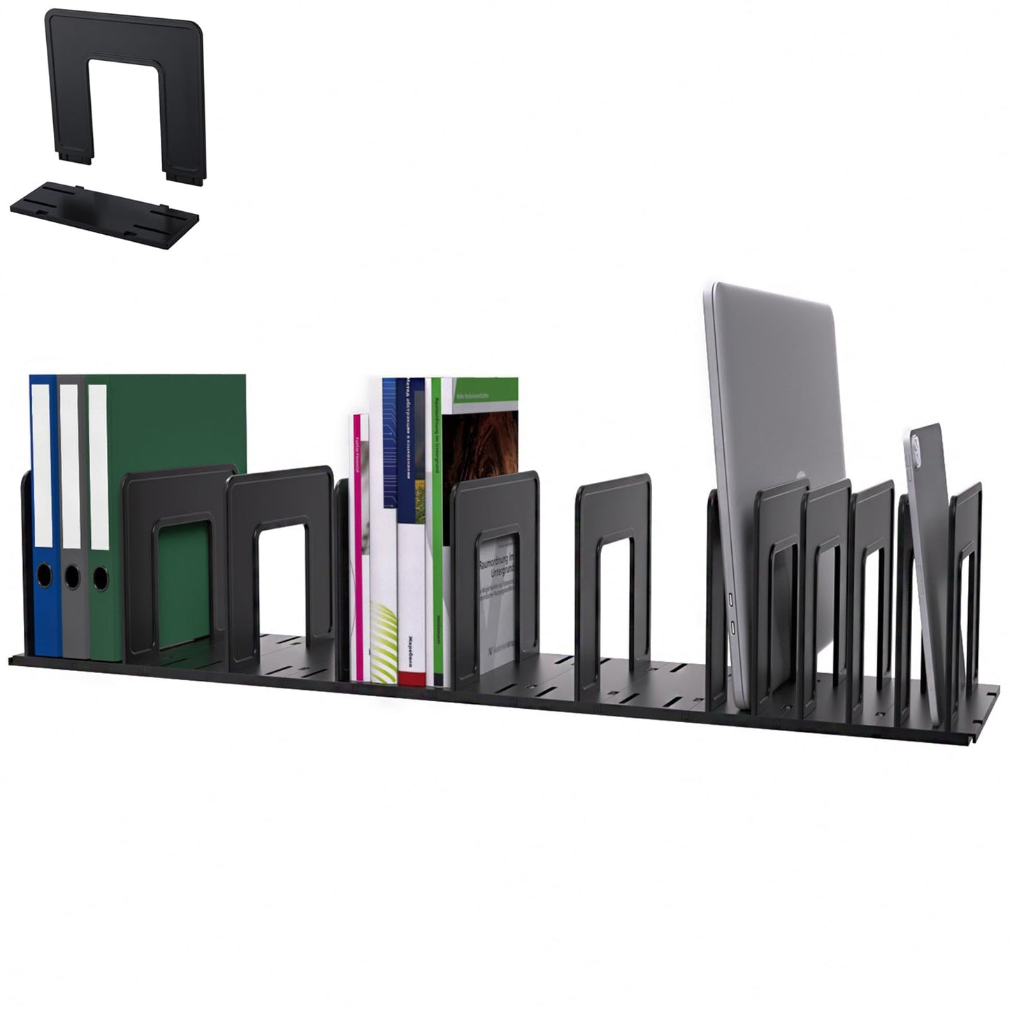 LuluEasy Adjustable Vertical File Sorter Sturdy Plastic Expandable Upright File Holder, Desktop
