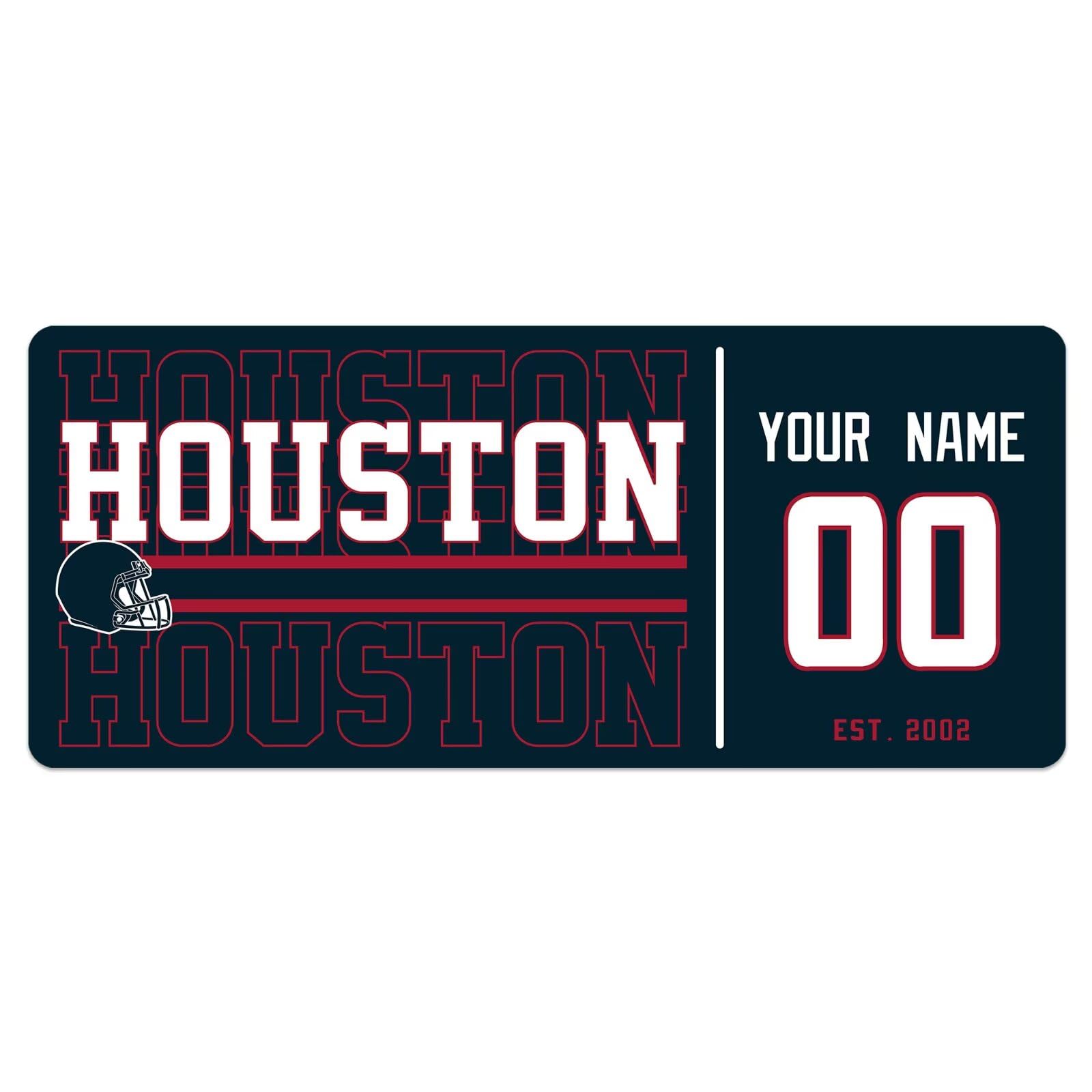 ANTKING Houston Mouse Pad Custom Name and Number Desk Pad for Men Women Youth Gifts