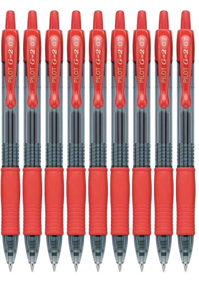 Advantage Gifts G2 Retractable Premium Gel Ink Roller Ball Pens Fine Point Fine Point (.7mm) Red