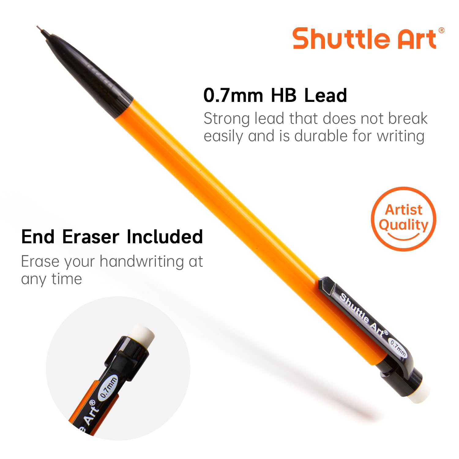 Shuttle Art Mechanical Pencils, 360 Pack Bulk Mechanical Pencils 0.7mm Medium Point, HB #2 Lead