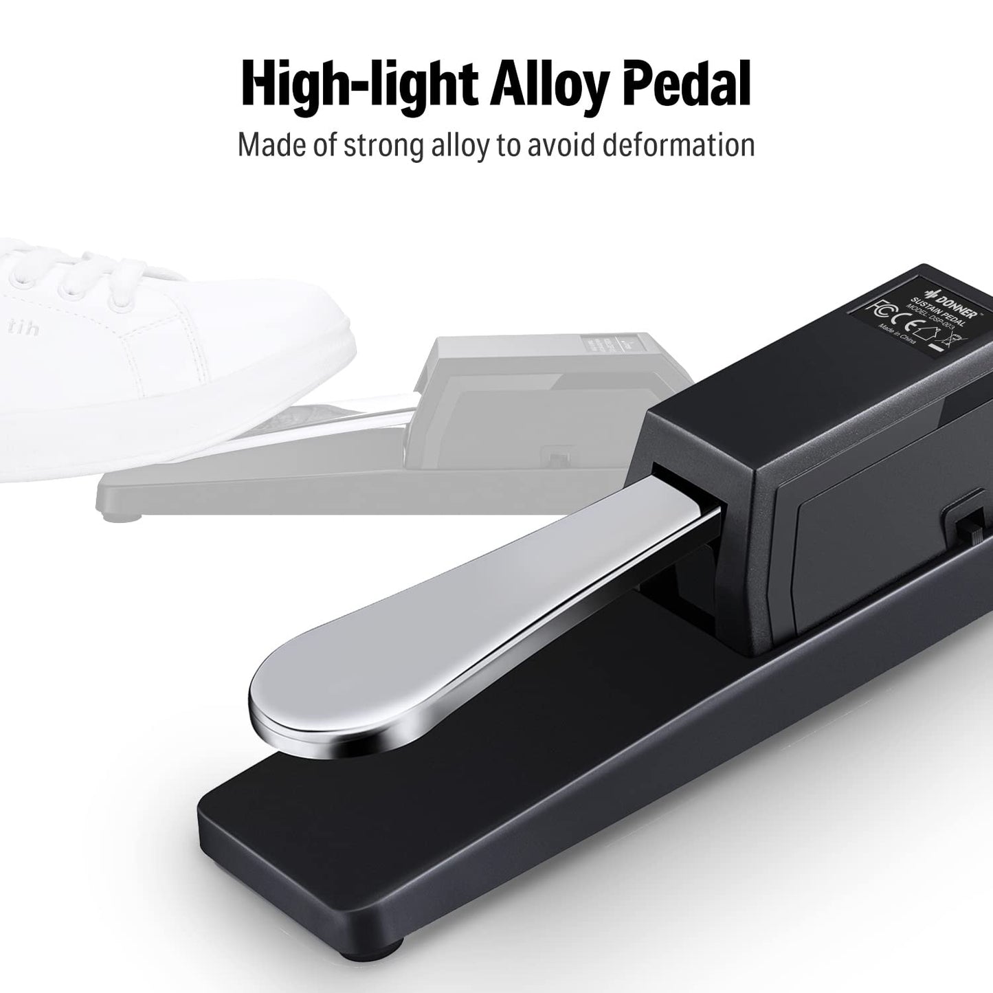 Donner DSP-003 Sustain Pedal, Universal Keyboard Piano Pedal for Digital Piano/MIDI