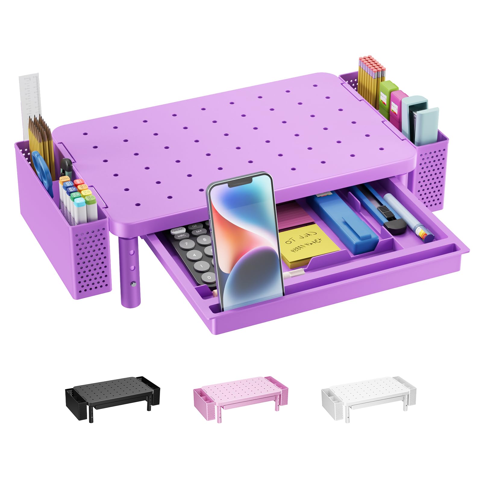 WALI Computer Monitor Stand with Storage and Pen Holder