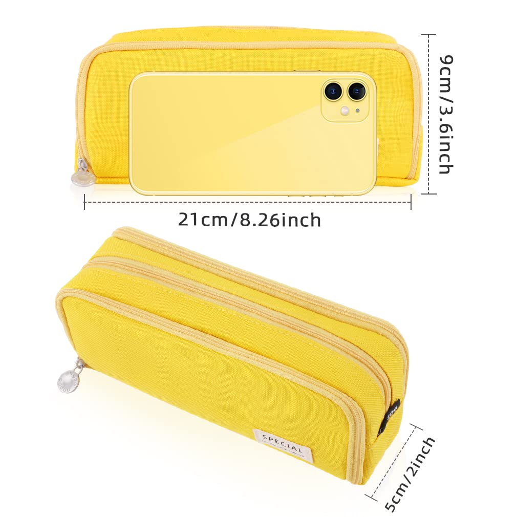 iSuperb Large Pencil Case 3 Compartments Pencil Pouch Big Capacity Pencil Bag for Kids Teen Girls
