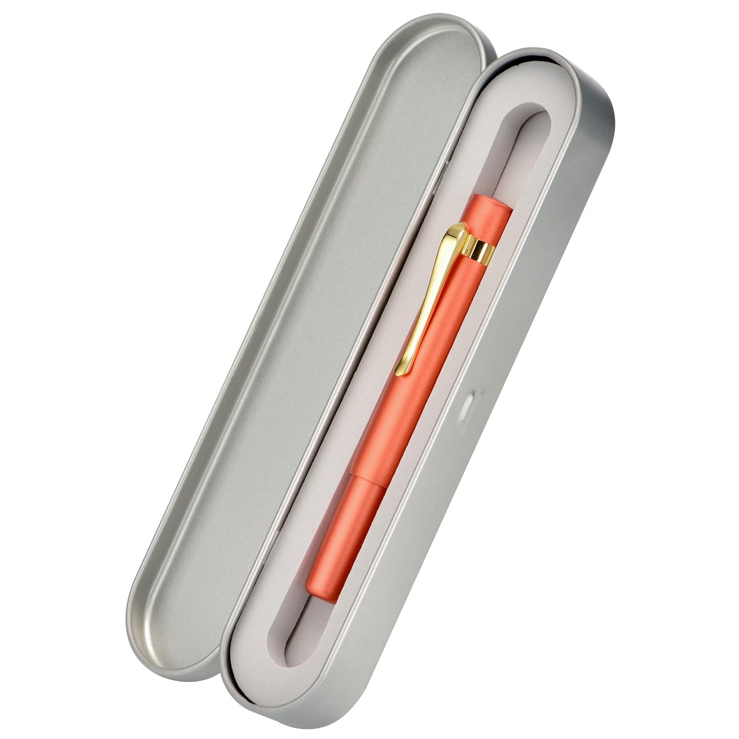HONG DIAN M2 Black Forest Mini Fountain Pen, Medium Soft Golden Nib & Sleek Shape Aluminium Short