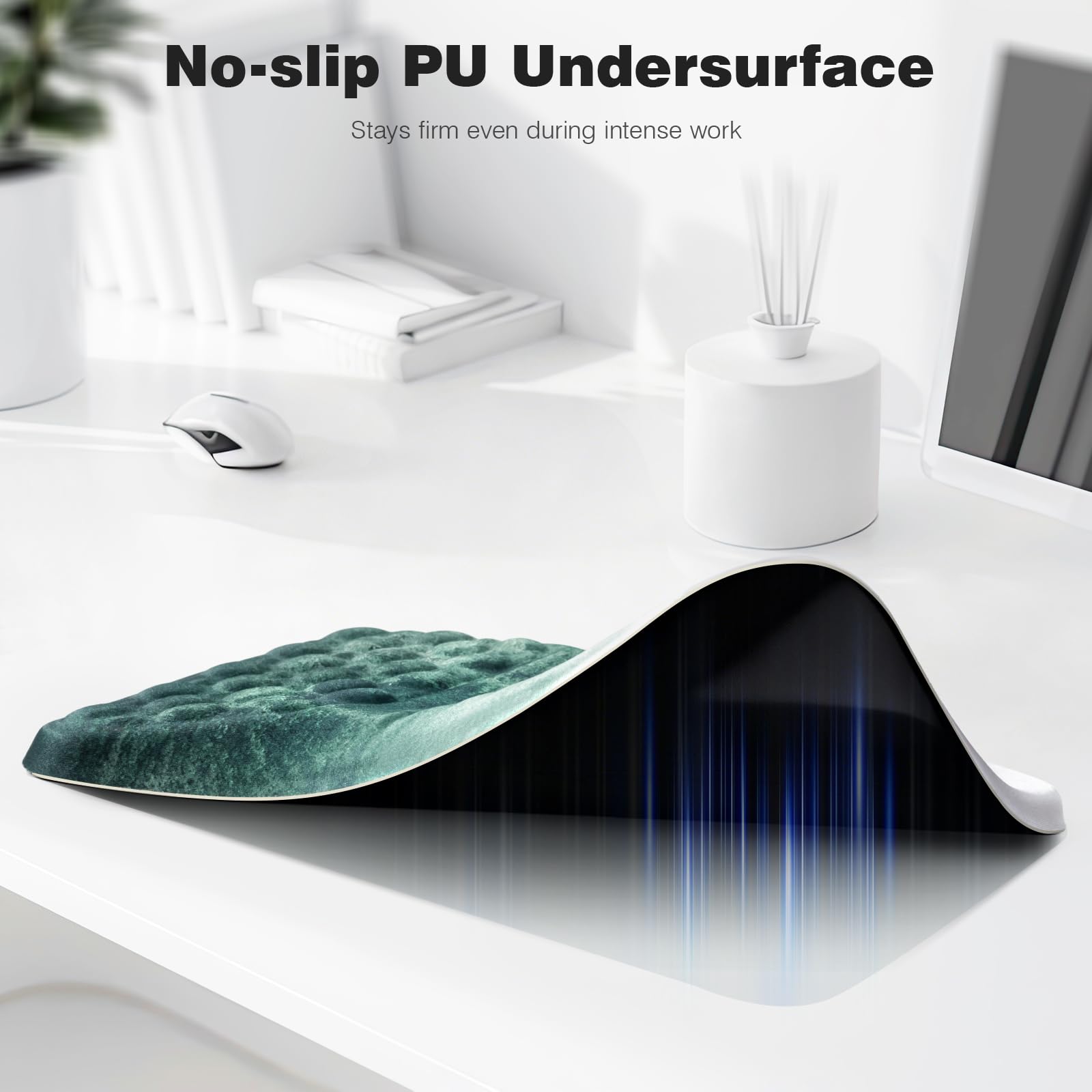 Ospelelf Mousepad with Wrist Rest Ergonomic Computer Comfortable Pain Relief Mouse Pad Wrist