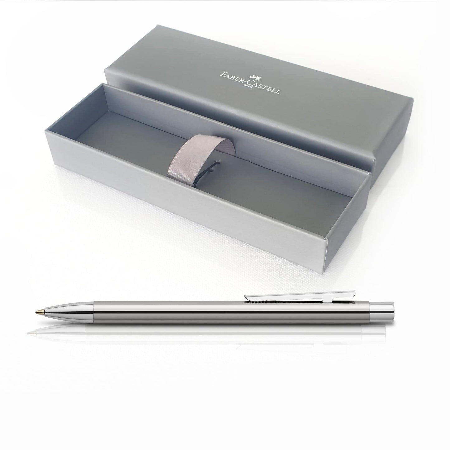 Faber-Castell 342020 Neo Slim Stainless Steel Ballpoint Pen