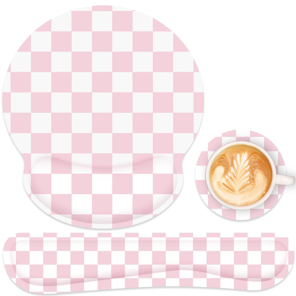Ergonomic Mouse Pad with Wrist Rest and Keyboard Wrist Rest, Mousepad