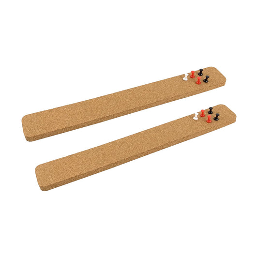 2 Pcs Felt Pin Bulletin Cork Board Bar Strips 15 x 2-1/2 Inches for Office, School, Home Holiday