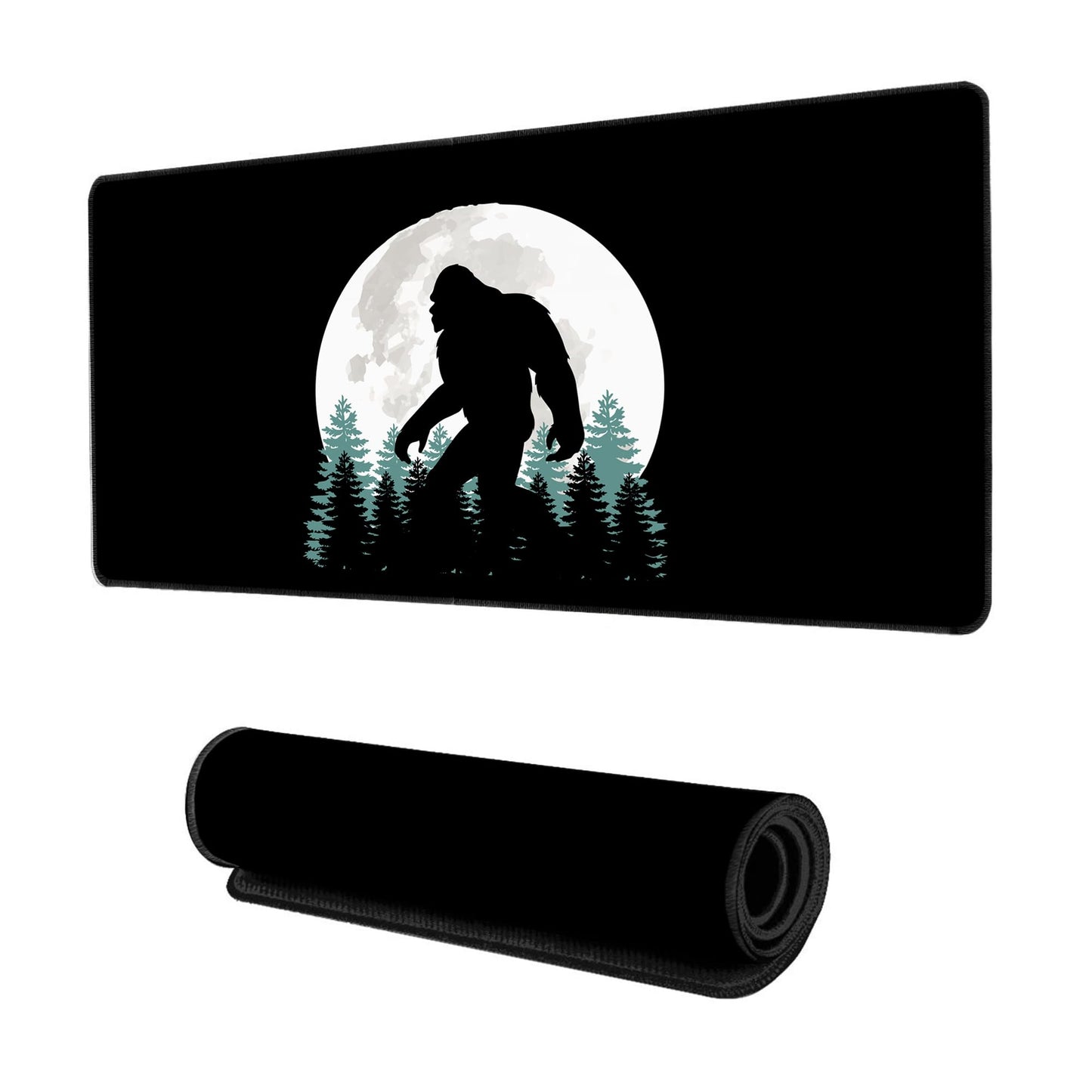 Desk Mat for Desktop,Extended Gaming Big Foot Forest Mouse Pad,Non-Slip Rubber Base Mousepad with