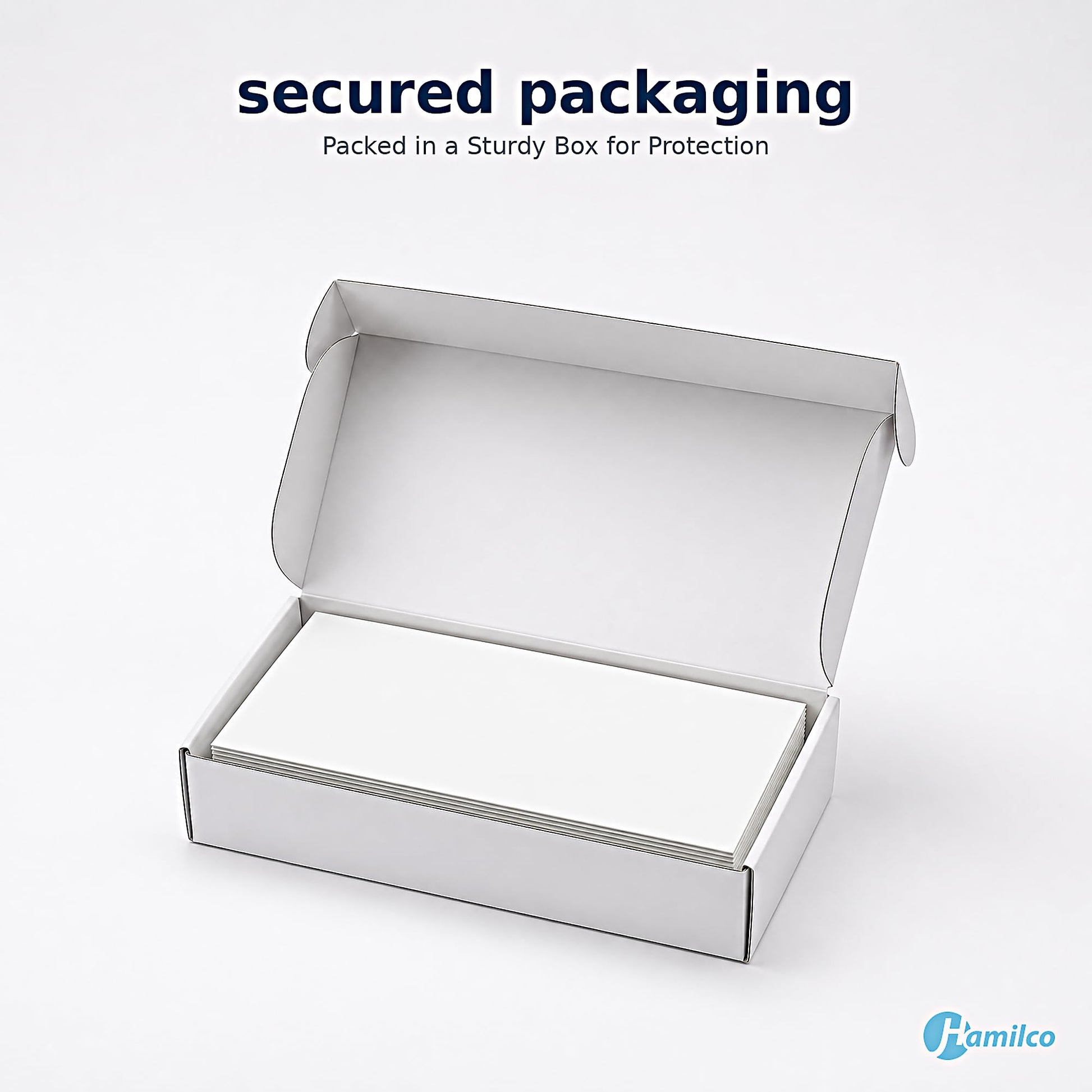 Hamilco White 100lb Cover Heavy 5x8 Index Cards & Recipe Cards (100PK)